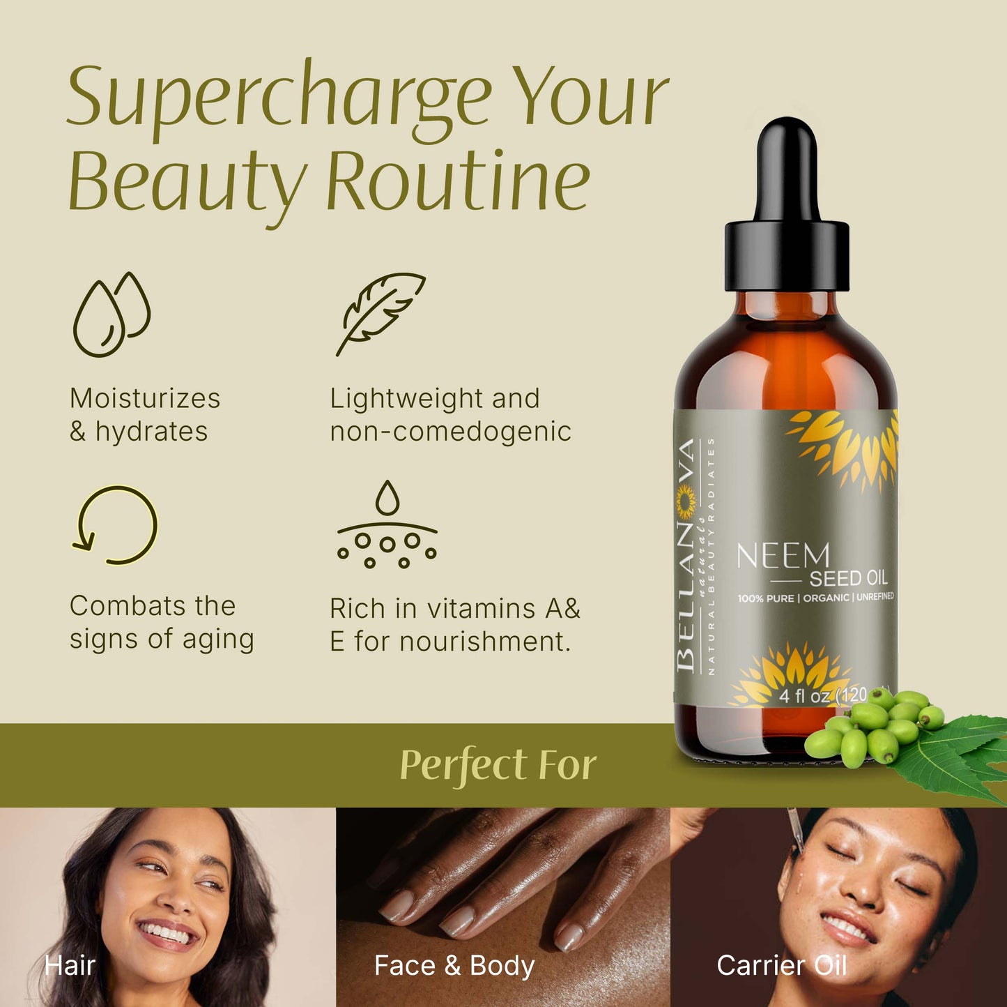 Neem Seed Oil | Unrefined Organic Oil for Skincare & Haircare