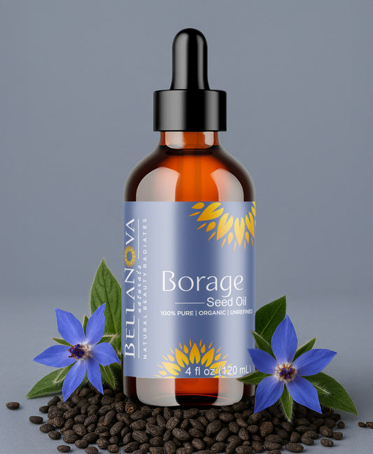 Borage Seed Oil, Organic, Cold-Pressed, Pure Oil for Beauty & Wellness