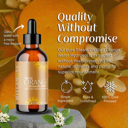 Organic Neroli Orange Blossom Hydrosol – Uplift, Tone & Revive Skin
