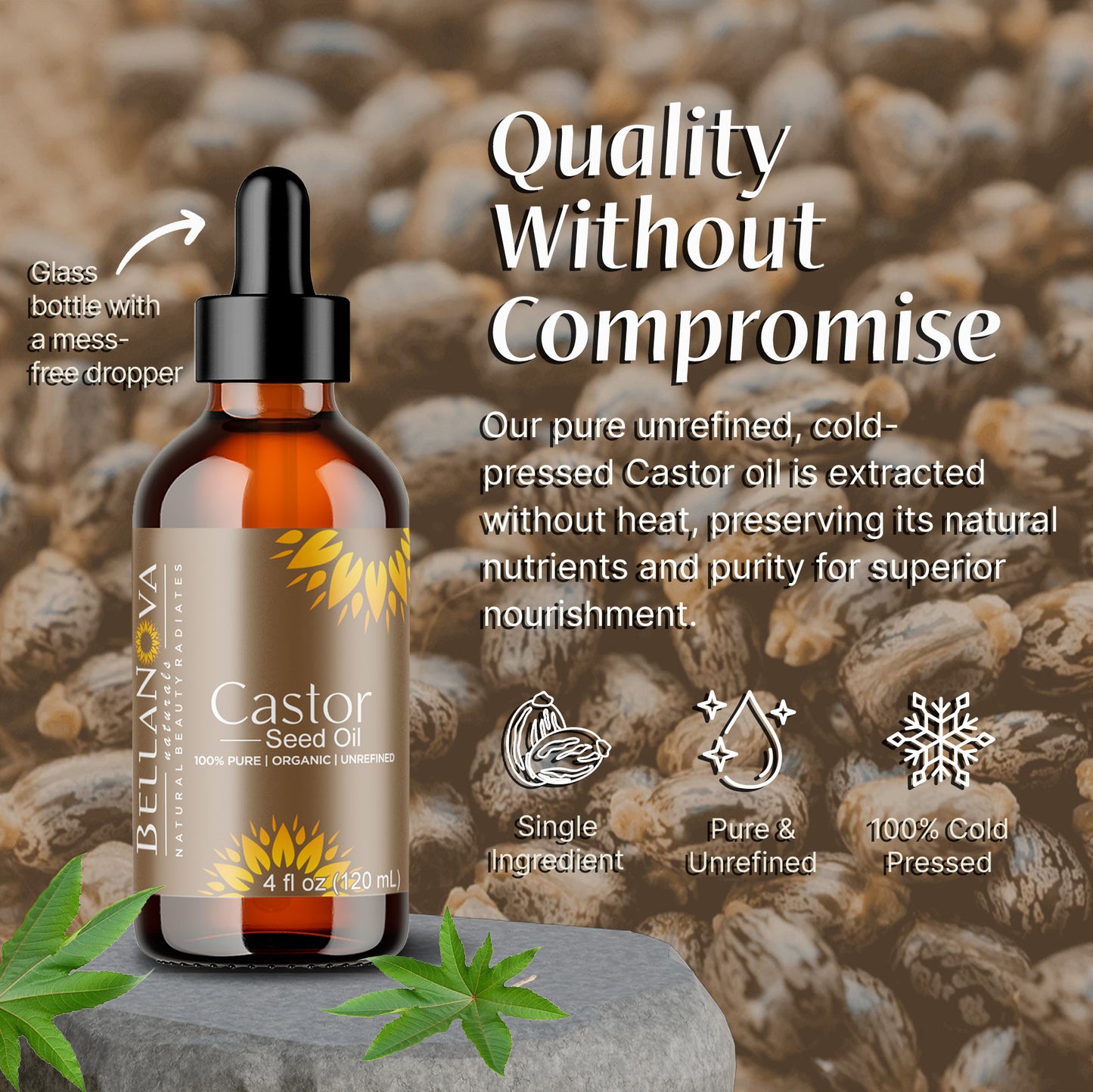 Castor Oil Unrefined Cold-Pressed – Nourish Skin & Hair Naturally
