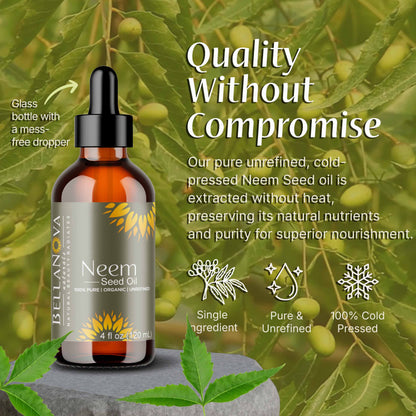 Neem Seed Oil | Unrefined Organic Oil for Skincare & Haircare