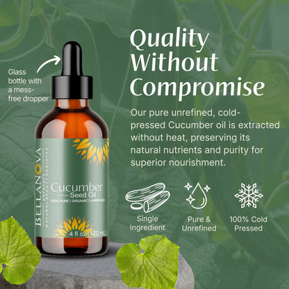 Cucumber Oil Unrefined Cold-Pressed – Nourish Skin & Hair Naturally