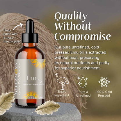 Emu Oil | Unrefined Organic Oil for Skincare & Haircare