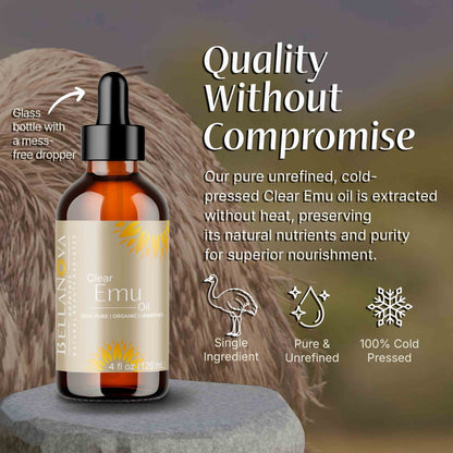 Clear Emu Oil Unrefined Cold-Pressed – Nourish Skin & Hair Naturally