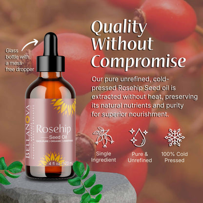 Rosehip Oil Unrefined Cold-Pressed – Nourish Skin & Hair Naturally