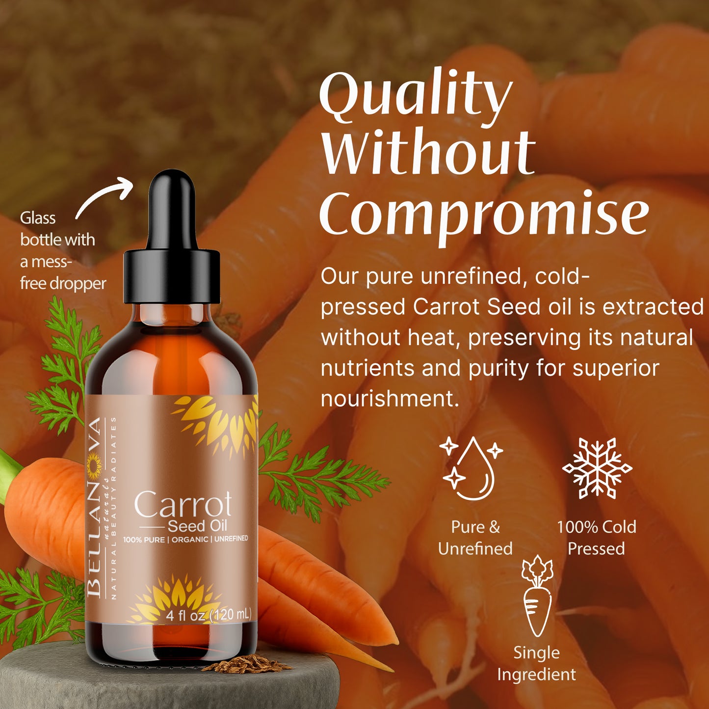 Carrot Oil Unrefined Cold-Pressed – Nourish Skin & Hair Naturally