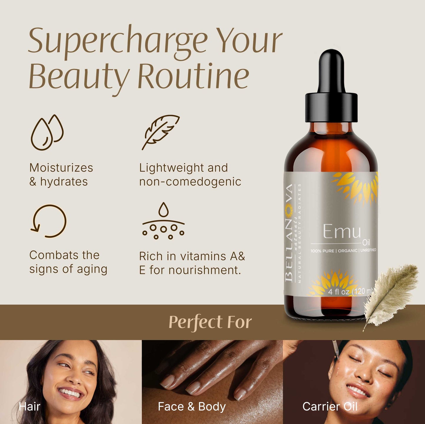 Emu Oil | Unrefined Organic Oil for Skincare & Haircare