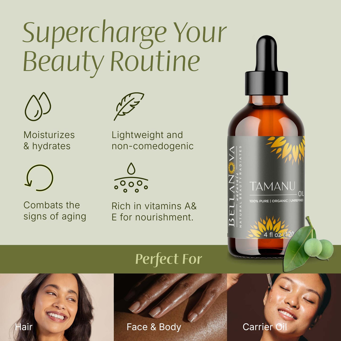 Tamanu Oil | Unrefined Organic Oil for Skincare & Haircare