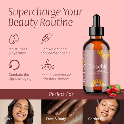 Rosehip Oil Unrefined Cold-Pressed – Nourish Skin & Hair Naturally
