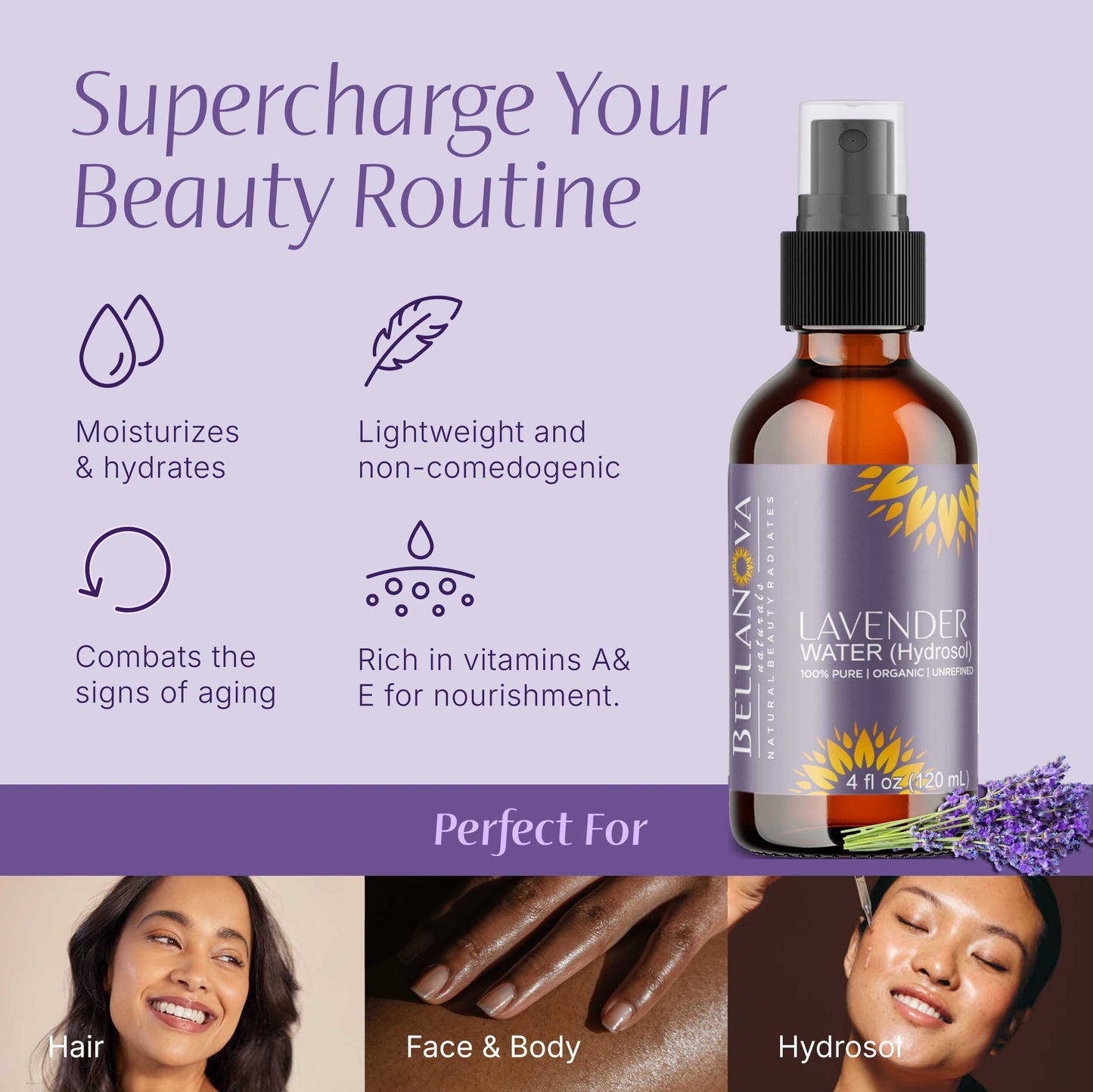 Organic Lavender Hydrosol – Calm, Hydrate & Revitalize Skin