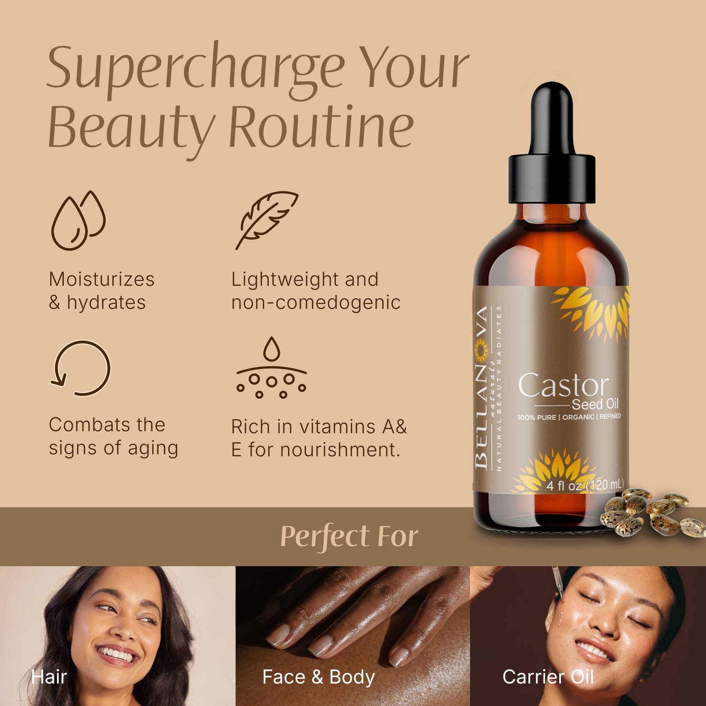 Castor Oil Unrefined Cold-Pressed – Nourish Skin & Hair Naturally