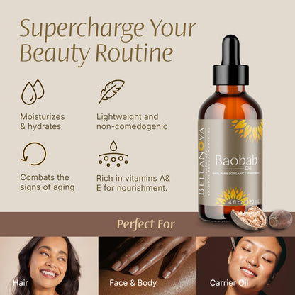 Baobab Oil | Cold-Pressed Unrefined Oil for Skincare & Haircare