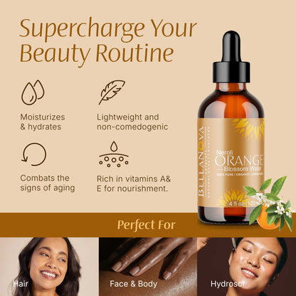 Organic Neroli Orange Blossom Hydrosol – Uplift, Tone & Revive Skin