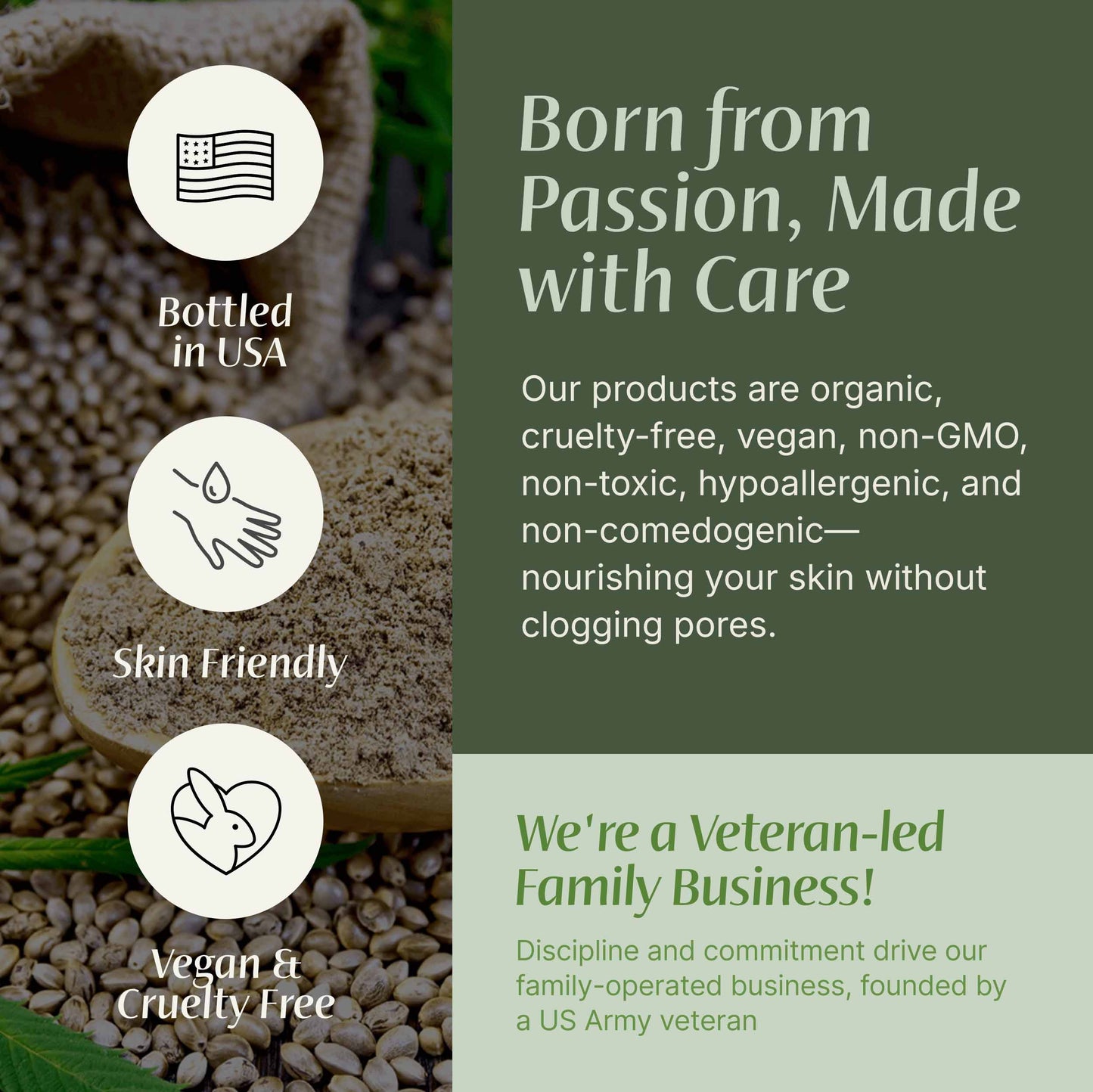 Hemp Seed Oil | Cold-Pressed Unrefined Oil for Skincare & Haircare